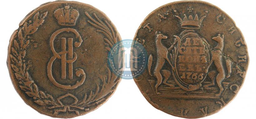 Picture 10 kopecks 1766 year  