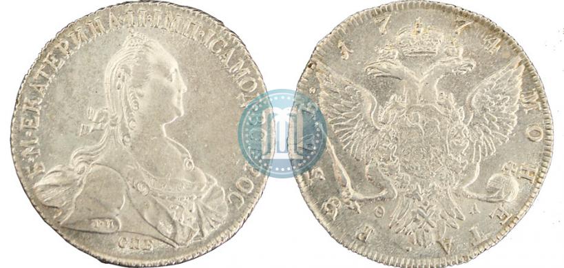 Picture 1 rouble 1774 year СПБ-ФЛ 