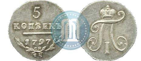 Picture 5 kopecks 1797 year СМ-ФЦ 