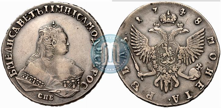 Picture 1 rouble 1748 year СПБ 