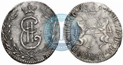 Picture 20 kopecks 1764 year  "Pattern"