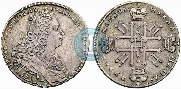 Фото 1 рубль 1728 года  "Тип 1727"