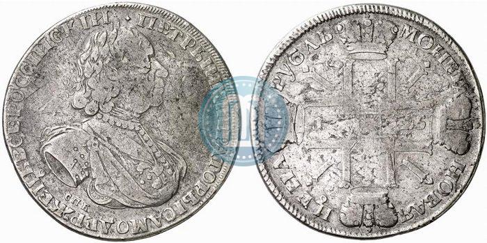 Picture 1 rouble 1725 year СПБ "Sun rouble, portrait in armour"