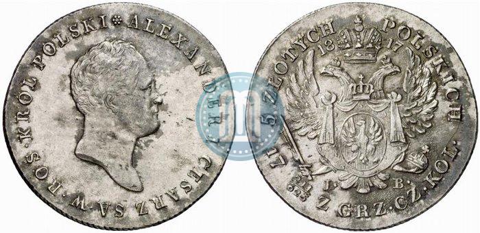 Picture 5 złotych 1817 year IB 