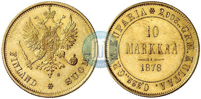 Picture 10 markkaa 1878 year S 