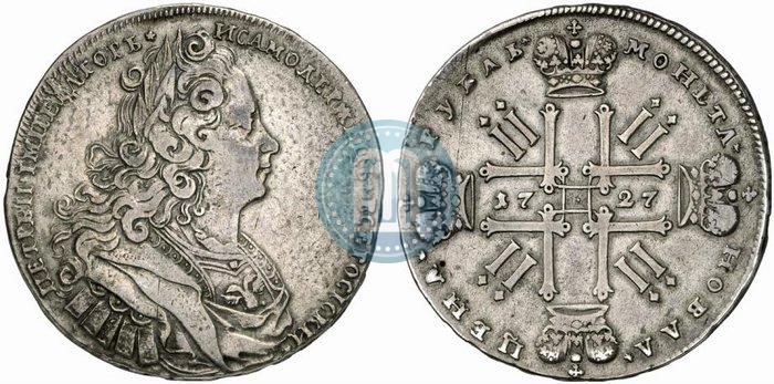 Picture 1 rouble 1727 year  "Moscow type"
