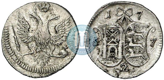 Фото 2 копейки 1757 года  "Ливонез"