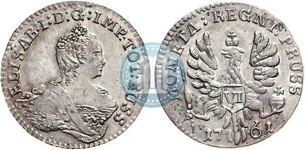 Picture 6 groszy 1761 year  