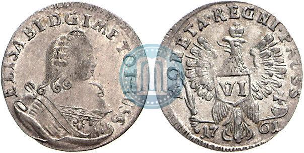 Picture 6 groszy 1761 year  