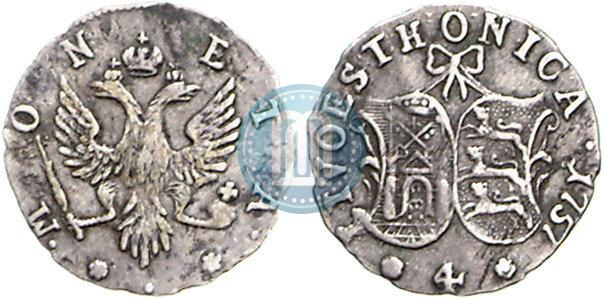 Фото 4 копейки 1757 года  "Ливонез"