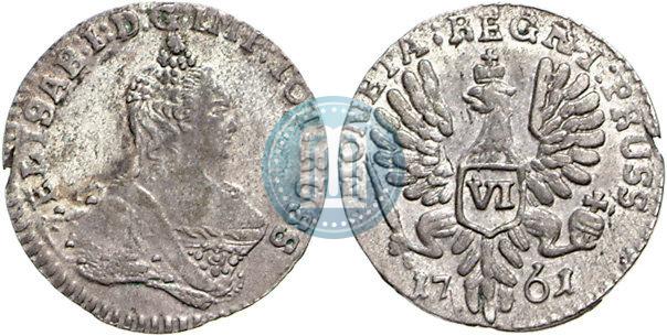 Picture 6 groszy 1761 year  