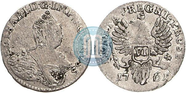 Picture 6 groszy 1761 year  