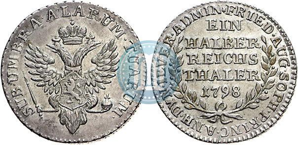 Фото Ein halber reichsthaler 1798 года  "Княжество Йевер"