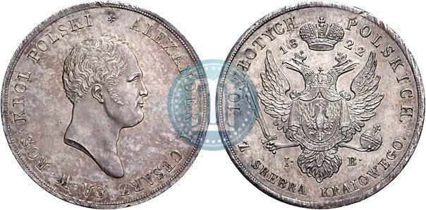 Picture 10 złotych 1822 year IB 