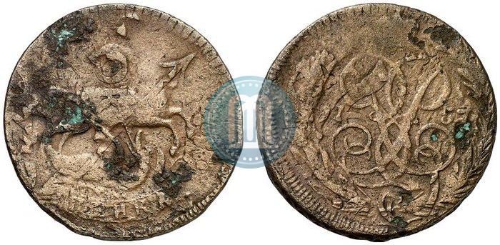 Picture 1 kopeck 1757 year  