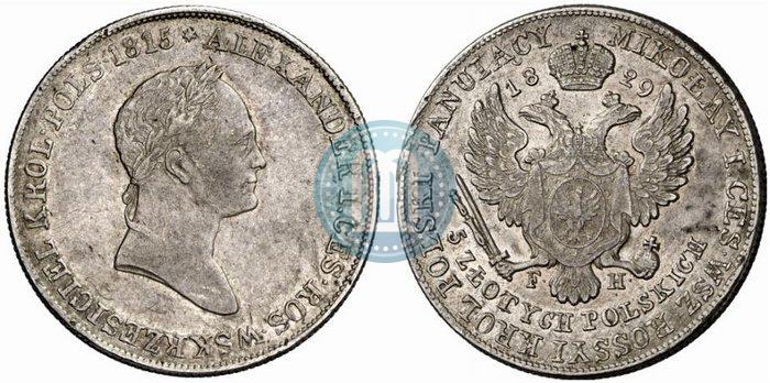 Picture 5 złotych 1829 year FH 
