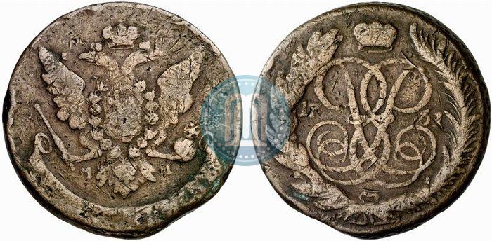 Фото 5 копеек 1761 года ММ 