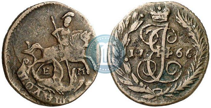 Фото Полушка 1766 года ЕМ 