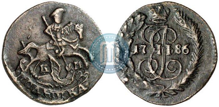 Фото Полушка 1786 года КМ 