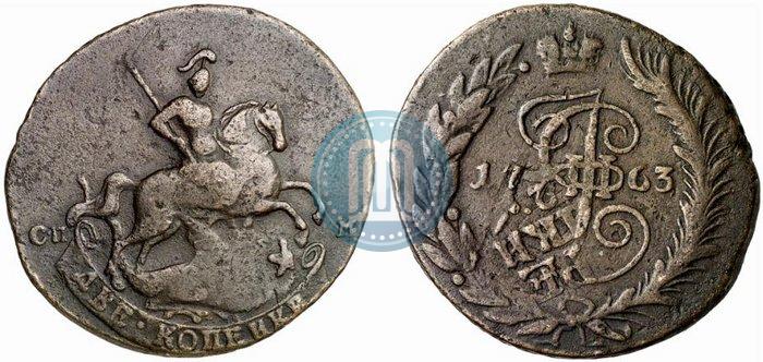 Picture 2 kopecks 1763 year СПМ 