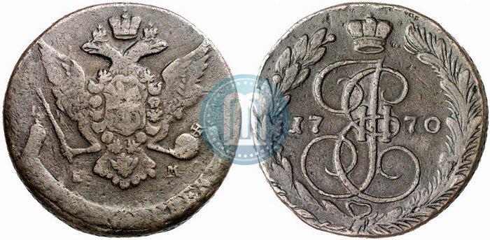 Фото 5 копеек 1770 года ЕМ 