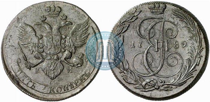 Picture 5 kopecks 1789 year КМ 