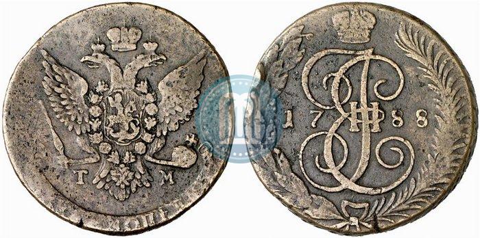 Picture 5 kopecks 1788 year ТМ 