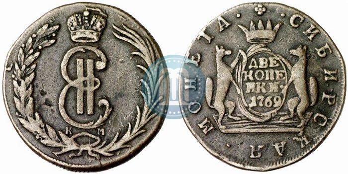 Picture 2 kopecks 1769 year КМ 