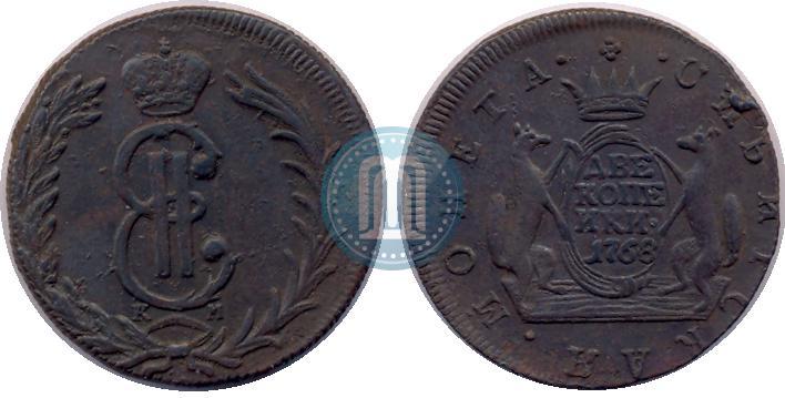Picture 2 kopecks 1768 year КМ 