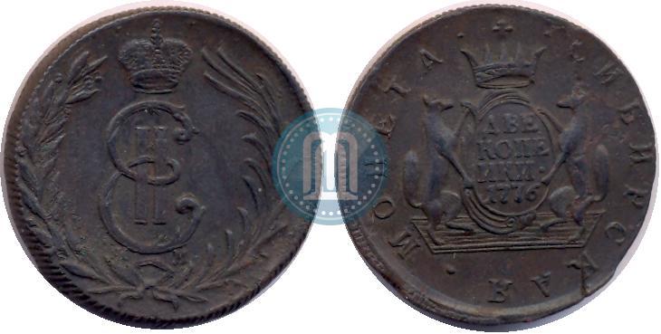 Фото 2 копейки 1776 года КМ 