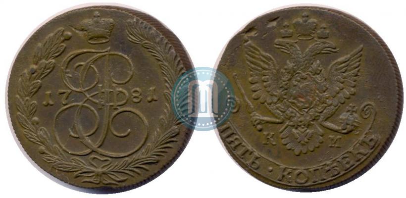 Picture 5 kopecks 1781 year КМ 