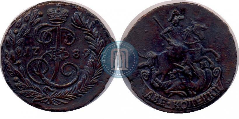 Picture 2 kopecks 1789 year ЕМ 