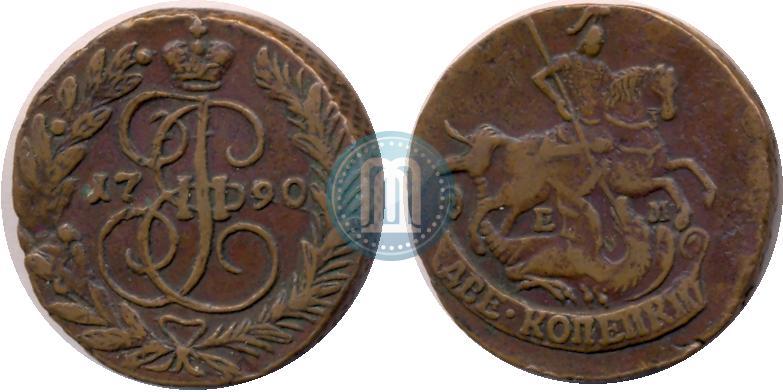 Picture 2 kopecks 1790 year ЕМ 