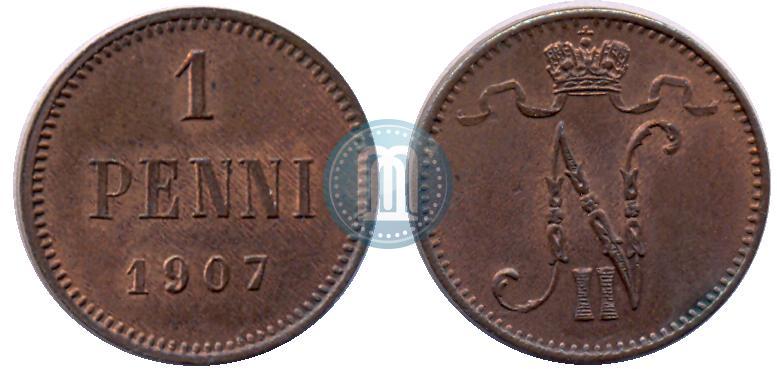 Фото 1 пенни 1907 года  