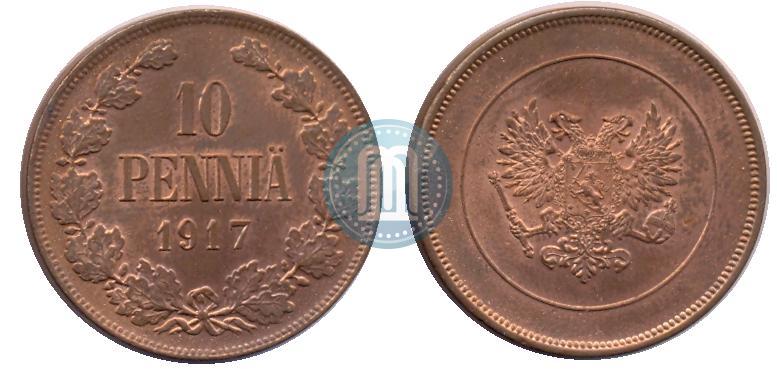 Picture 10 pennia 1917 year  