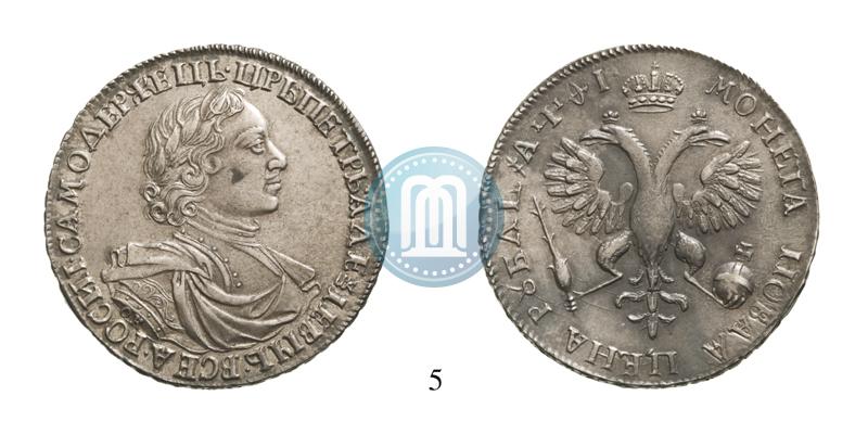 Фото 1 рубль 1719 года OK-L "Портрет в латах"