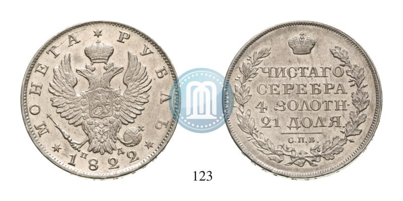 Picture 1 rouble 1822 year СПБ-ПД 