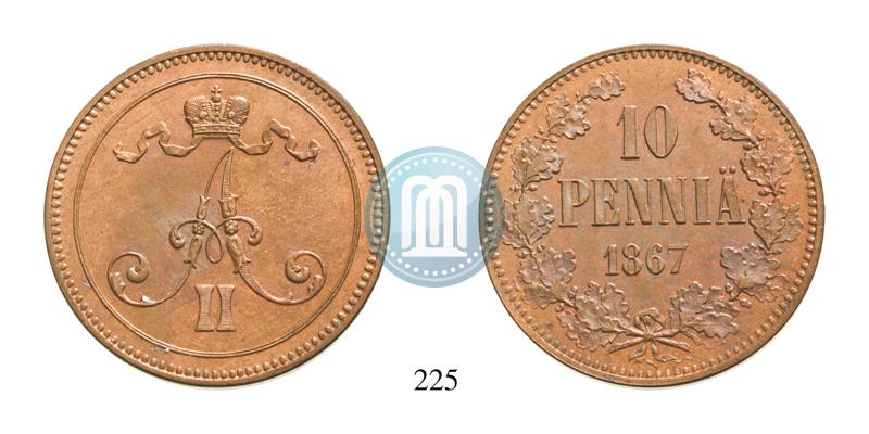 Picture 10 pennia 1867 year  
