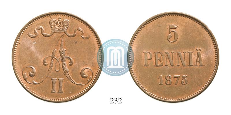 Фото 5 пенни 1875 года  