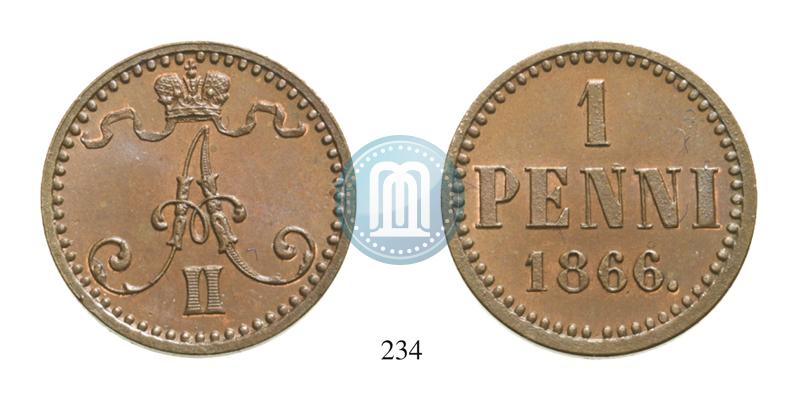 Picture 1 penni 1866 year  