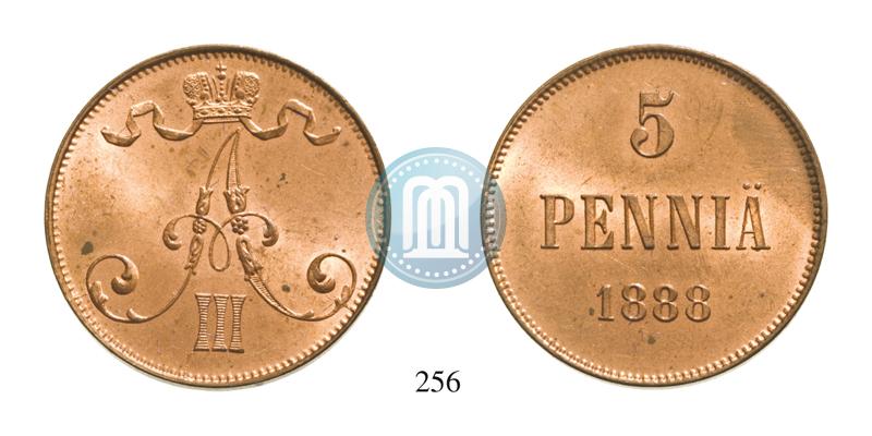 Picture 5 pennia 1888 year  