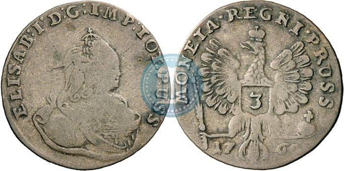 Picture 3 grosze 1760 year  