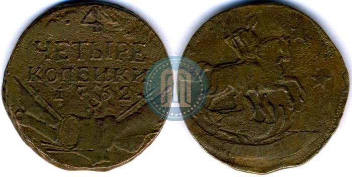 Picture 4 kopecks 1762 year  