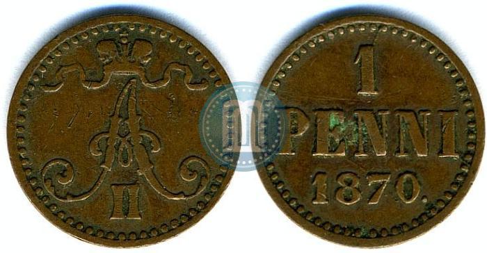 Picture 1 penni 1870 year  