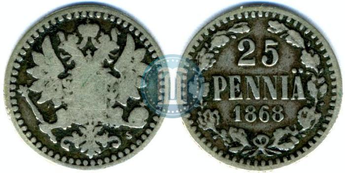 Picture 25 pennia 1868 year S 