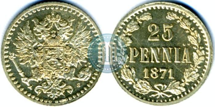 Picture 25 pennia 1871 year S 