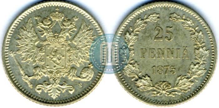 Picture 25 pennia 1875 year S 