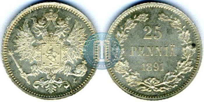 Picture 25 pennia 1891 year L 