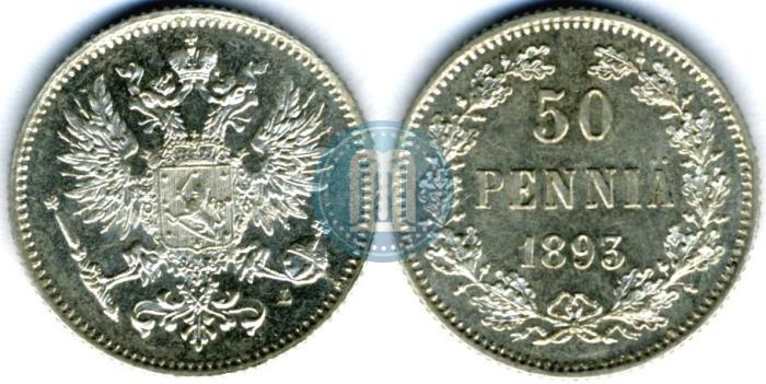 Picture 50 pennia 1893 year L 
