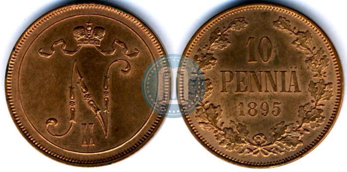 Picture 10 pennia 1895 year  